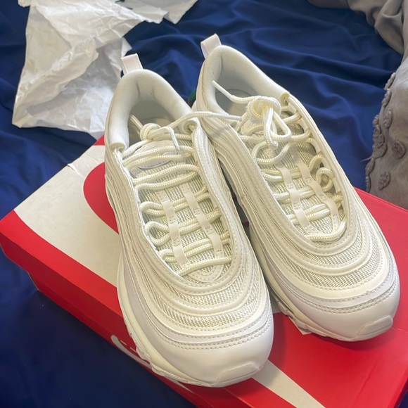 Nike Air Max 97 Triple White Wolf Grey - Picture 1 of 7